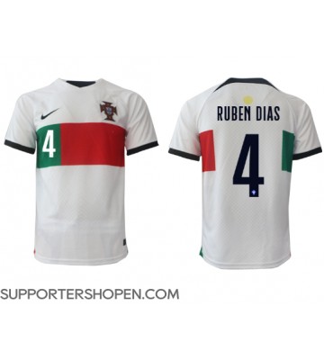 Portugal Ruben Dias #4 Borta Matchtröja VM 2022 Kortärmad